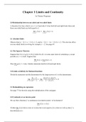 Calculus C (2WCB0) - Samenvatting