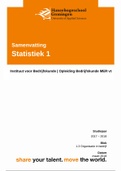 Samenvatting statistiek 1