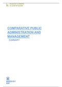 Samenvatting vergelijkende bestuurskunde en publiek management