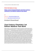21st Century Chemistry 1st Edition Waldron Test Bank.docx