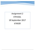 ETH102L ASSIGNMENT 2 MEMO 2017