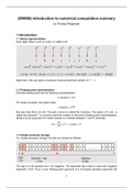 Introduction to numerical computation (2WN50) - Summary
