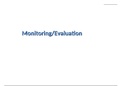 monitoring and evaluation