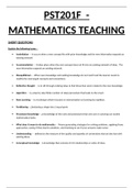 PST201F  -  Mathematics Teaching