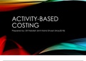 Activity Based Accounting