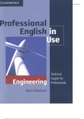 Professional English in Use Engineering Digital Boek