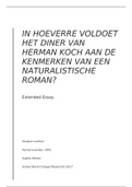Naturalisme in de Nederlandse Taal (Het Diner van Herman Koch) Extended Essay 