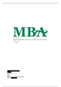 Paper Financieel Management (MBA), eindcijfer 8.