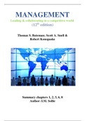 International Business Management Summary Ch1, 2, 3, 6, 8