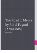 The Road to Mecca Notes