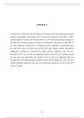 Determinants of Capital Structure- Abstract