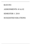 BAN1501 Assignments Solutions Semester 1 2018