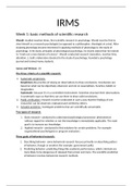 Summary Introduction to Research Methods and Statistics