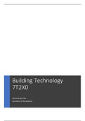 Summary Building Technology (7T2X0)