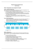 Organisational Behaviour Summary (English)