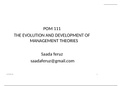 THEORIES OF MANAGEMENT
