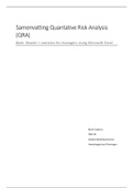 Samenvatting Quantitative risk analysis - QRA - Reader risicoanalyse