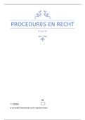 Procedures en Recht samenvatting H1 tm H5