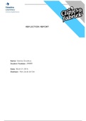 Reflection Report (Internship/Stage)