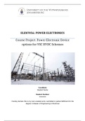 ELEN7056: Power Electronics Project - Power Electronic Device options for VSC HVDC Schemes