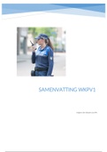 Samenvatting WKPV1 hoofdstuk 1 tot en met 9 SPV