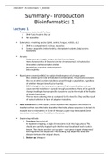 Samenvatting Powerpoints - Inleiding Bioinformatica 1 (X_401036)