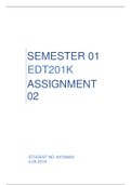 EDT201K Assignment 02 - 2018