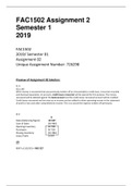 FAC1502 2019 Semester 01 Assignment 01 & 02