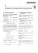 Arithmetic and geometric progression