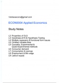 UCL ECONS ECON0004 Study Notes