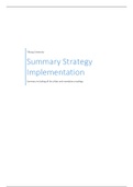 Summary Strategy Implemenation 2018/2019