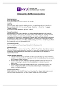 Introduction to Microeconomics Syllabus