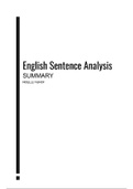 Samenvatting English Sentence Analysis (book)