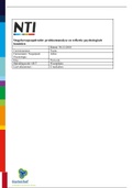 Stageverslag NTI Toegepaste psychologie inclusief stageberoepsopdrachten 