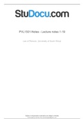 University Of South Africa PVL1501-Notes - Lecture notes 1-19.pdf