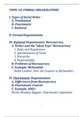 Topic 10 - Formal Organizations