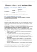 HNE-28305 samenvatting MOOC Micronutrients and Malnutrition H1-4