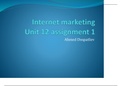 UNIT 12 - INTERNET MARKETING IN BUSINESS P1, P2, P3,