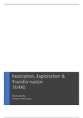 Summary Realization, Exploitation & Transformation