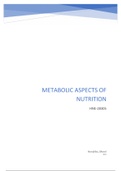 Metabolic aspects of nutrition
