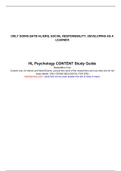 HL Psychology Content Study Guide