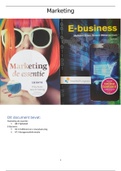 Food & Business: Marketing B-Cluster P4 (E-business H5/7 Marketing de Essentie H8)