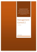 Full Management control Summary 1 + 2 (chapters 1-10, 13-15) Semester 6