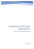 Sustainable Supply Chain Management Literature Summary 2019