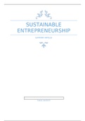 Sustainable Entrepreneurship Summary