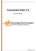 Casustoets blok 2.4 (dieetontwerptoets) - cijfer 8.6! 