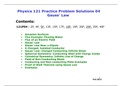Practice problems and solutions on gauss law