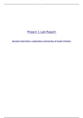 CHM 2045L Project 1 Lab Report Inorganic Contaminants Present in Water Sample