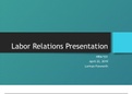 HRM 531 Week 6 Labor Relations Presentation
