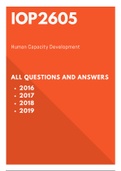 IOP2605 - 2016 - 2019 Questions and Answers